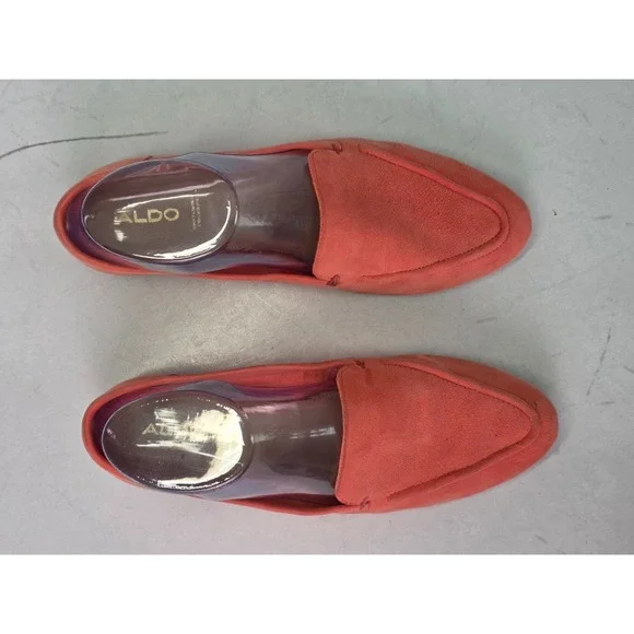 Aldo Joeya Loafers Women's Size 8 Orange Suede Slip On Pointed Toe Shoes - Picture 5 of 16